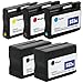 ValueToner Remanufactured Ink Cartridge Replacement for HP 932XL, 933XL (2 Black, 1 Cyan, 1 Magenta, 1 Yellow)