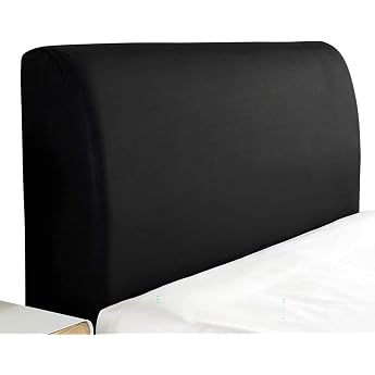 WSGJHB Bed Headboard Cover Dustproof Stretch Cover Back Protection All-Inclusive Slipcover Covers Black 180 cm for 170-190 cm Headboard