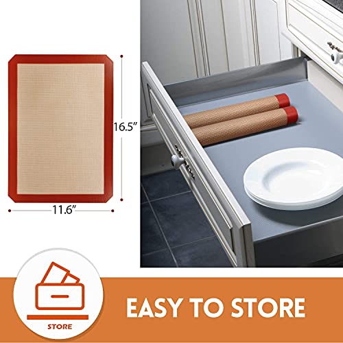 Image of Silicone Baking Mat Non-Stick, Single Sheet Heat Resistant Liner | Cookies, Meats, Vegetables, Pastries | Reusable, Eco-Friendly, Dishwasher Safe 21 * 30 cm (Pack of 1)