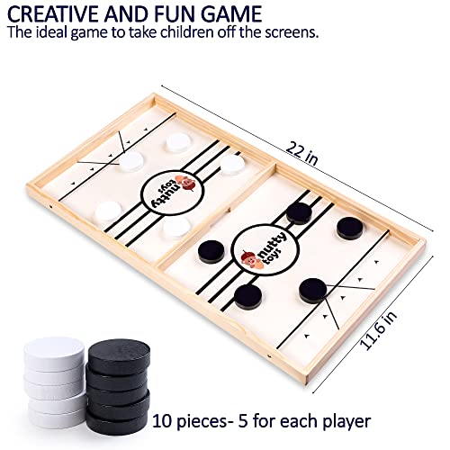 Sling Puck Family Game XL nutty toys Madera miniatura 3