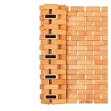 SereneLife Bambusmatte, 40x60cm Badematte Holz, Antirutschmatte Dusche- Schimmelresistent, Bambusteppich Rollbar, für Bad, Spa, Sauna, Küche & Terasse, Badvorleger Schnell trocknend