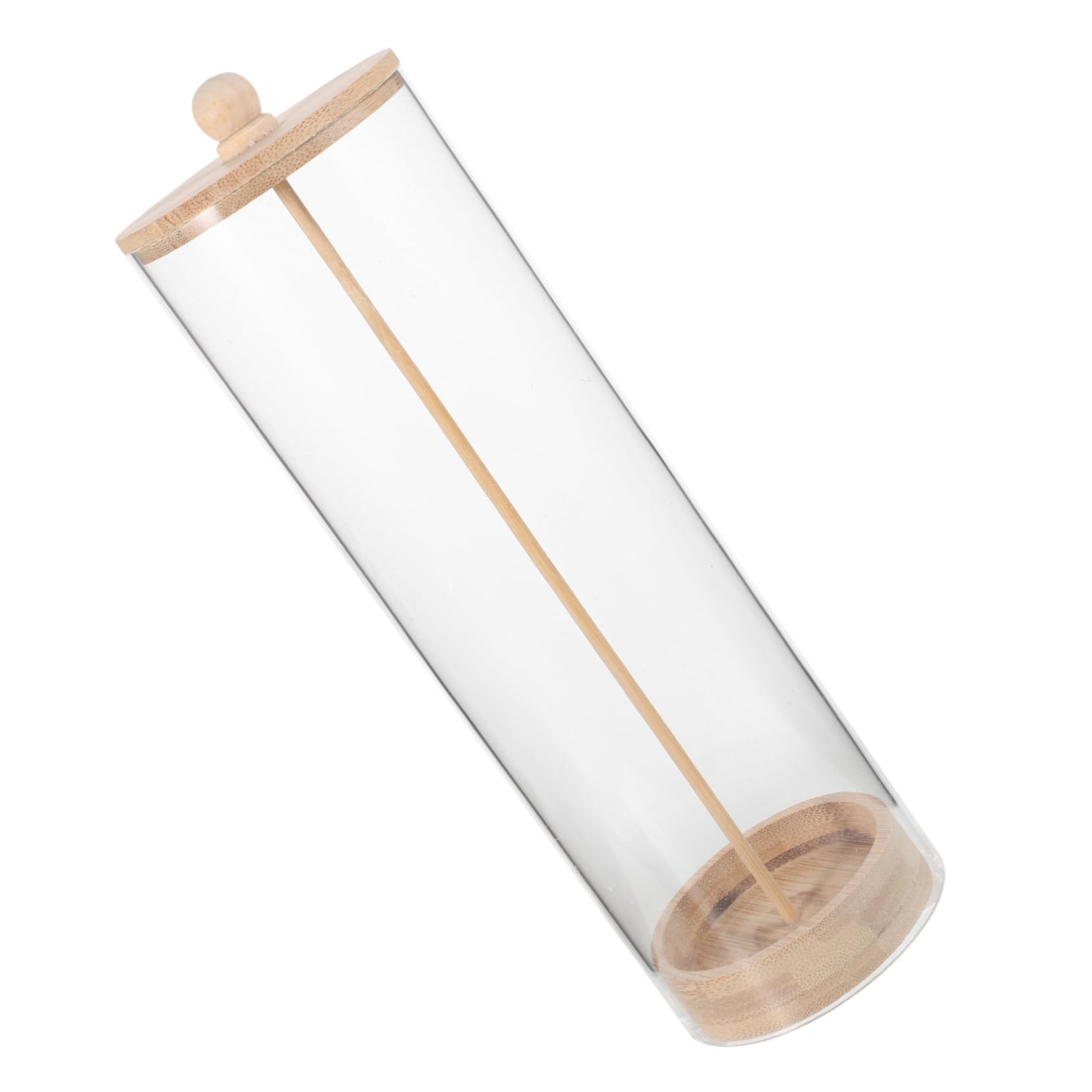 OSALADI Elegant Wooden Straw Holder Counter Straw Dispenser Kitchen Storage Rack