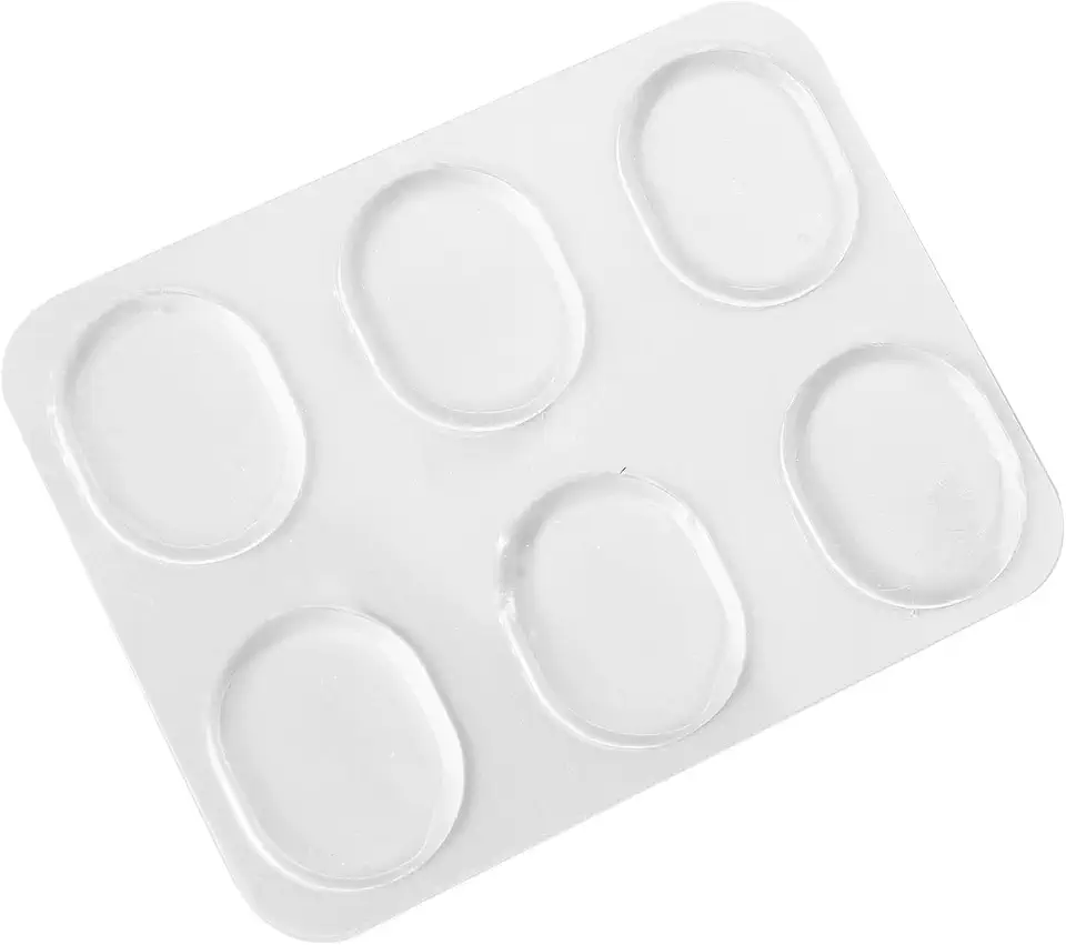 HUIOP Abafador de Bateria, Silenciador de Silicone para Bateria, Almofada Oval Transparente Gel Macio, Controle Tom Prato, Silicone Atóxico, Instalação Segura, Reposicion