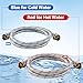 Yejesiy 4 Ft Washing Machine Hoses, 2 Packs Premium Stainless Steel Washer Hoses Burst Proof, Hot and Cold Striped Water Supply Hoses with 3/4'' Standard Interface fit for ALL Washer
