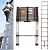 Telescoping Ladder 10.5FT Stainless Steel Heavy Duty Extension Collapsible Compact Ladder Adjustable Height 3.2M Attic Ladder Easy to Carry for Home Use Roof RV Outdoor EN131 Standard 330lb Max Load