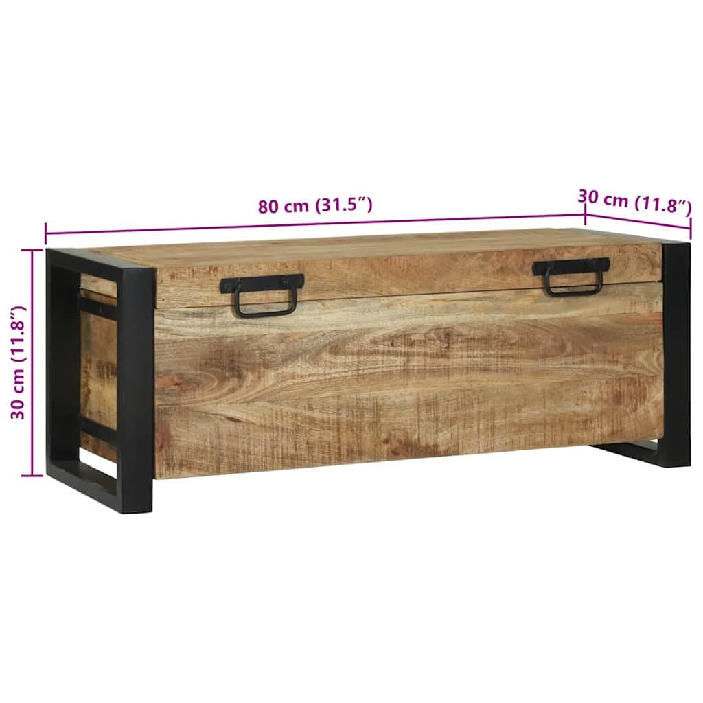 vidaXL Cassapanche di stoccaggio con archiviazione 80 x 30 x 30 cm, Trasforma la Tua Camera con Stile Industriale, scatole pratiche e soluzioni d'organizzazione Chic