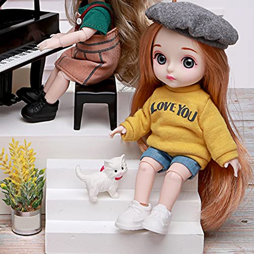 Image of Bjd Doll Flexibility Abundant Hair 13 Movable Joints Friendly for Simulation Yellow | Dolls | Clothes & Accessories | Modern