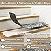 PURE ERA Stair Treads Non Slip Indoor 8 x 30 Cushioned Stair Pads Anti Fatigue Peel and Stick Tape Free Washable Reusable Oriental Stair Treads Non Slip for Wooden Steps（12Pcs,Dark Gray）