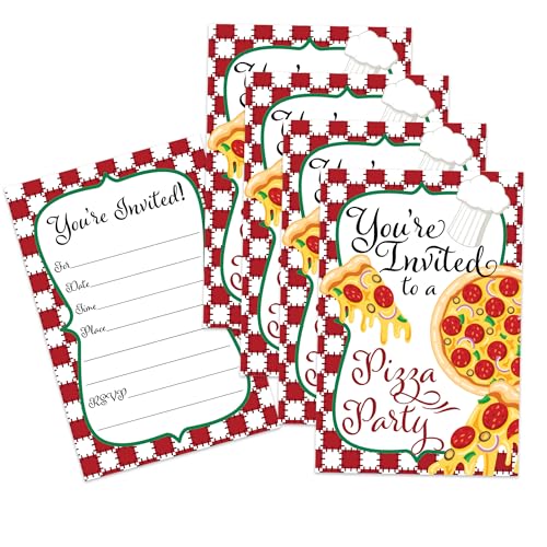 Pizza Party Italian Birthday Party Invites For...