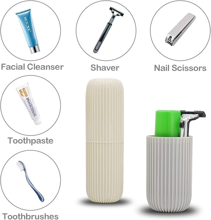 CARTZILLA Travel Toothbrush & Soap Case – Waterproof Leakproof Portable Holder with Drainage & Lid | Compact Hygiene Organizer for Travel, Gym & Bathroom | Durable PP Plastic Box 3
