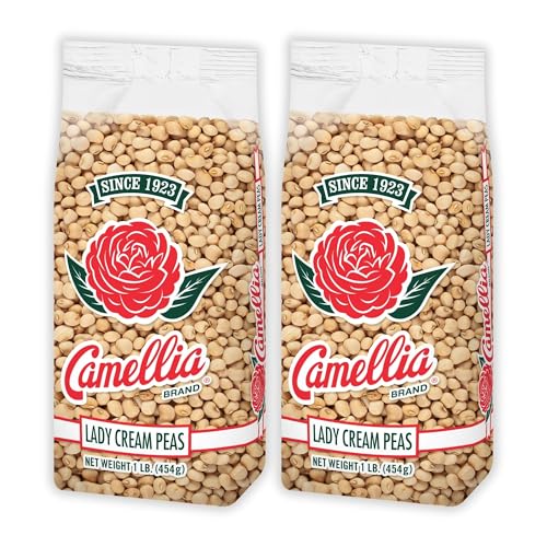 Camellia Brand Dried Lady Cream Peas – Premium Creamy Southern Peas for Traditional Southern Dishes, Succotash, Soups, Stews, Salads, and Vegetarian Meals – Non-GMO, Gluten-Free, High Protein, 1 Pound (Pack of 2)