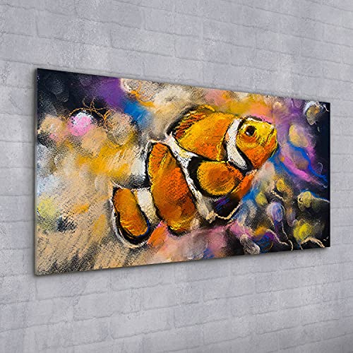 Tableau salon chambre acrylique clown fish 100x50cm - 2