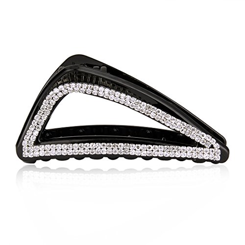 Cottvott Cottvott Rhinestones Hair Jaw Claws Acrylic Hair Clips Accessories Women Headwear Medium Size (Black)