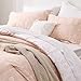 Bedsure Queen Comforter Set - Dusty Rose Bed Set, 3 Pieces Cute Floral Bedding, 1 Soft Reversible Botanical Flowers Comforter and 2 Pillow Shams