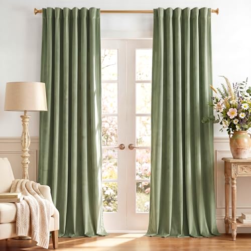 StangH Velvet Curtains 96 inches Long for Living Room -