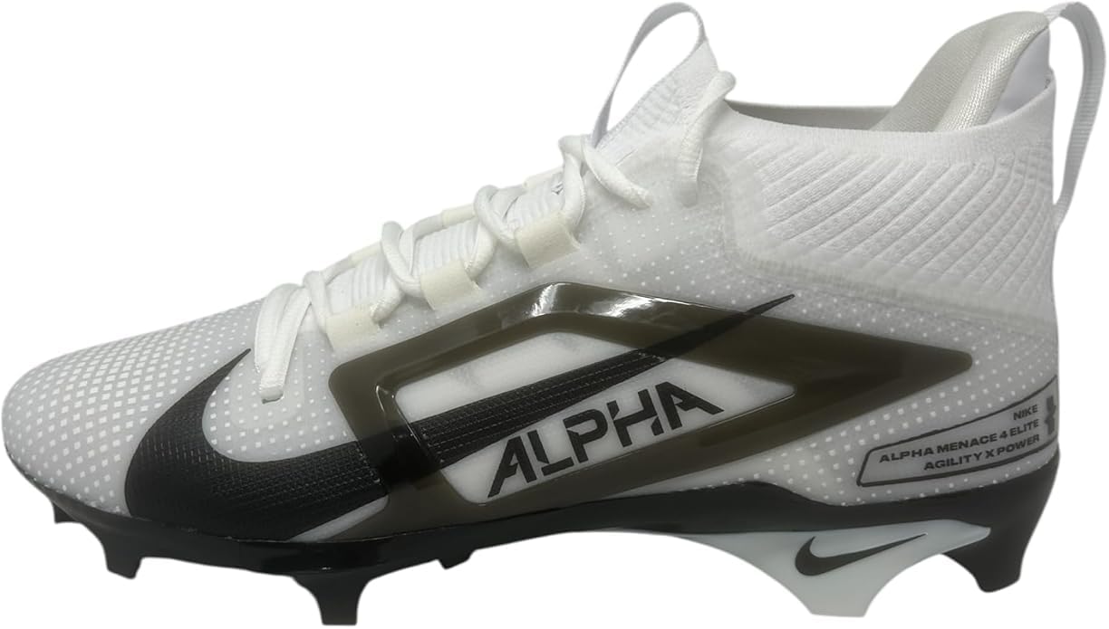 Nike Alpha Menace 4 Elite Football Cleats (FD7036-600, University Red/Team Red/Black/White)