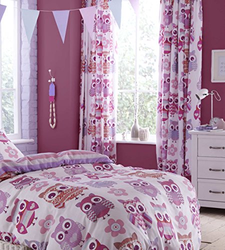 Catherine Lansfield Owl Tende, colore Rosa