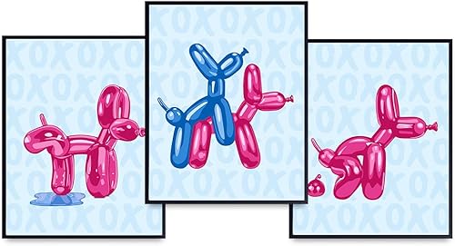 Miniatura 1 de funny Modern Bathroom Wall Art - Trendy Preppy Room Decor - Pop art Small Bathroom Wall Decor Aesthetic - Cute Bathroom Decor for Women - Balloon