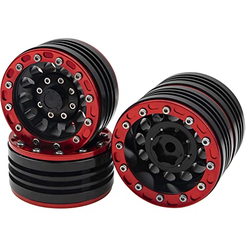 Roues en métal 1.9 Beadlock de haute précision pour crawler RC Traxxas et Axial