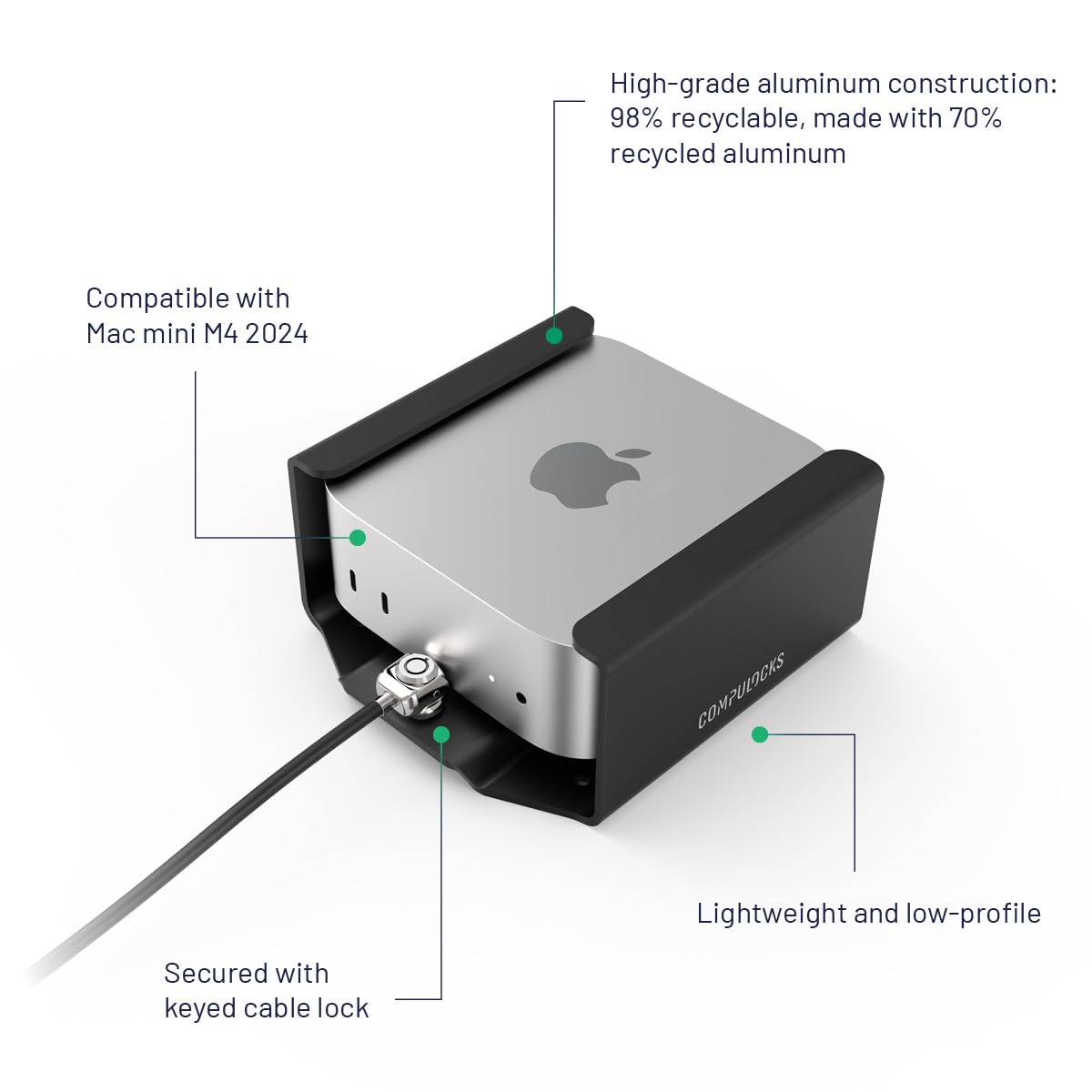 Amazon.com: Mac mini M4 2024 Secure Mount with Keyed Cable Lock