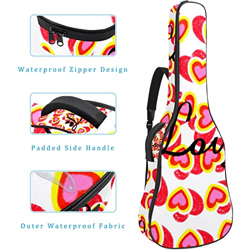 Housse de transport étanche pour guitare avec bandoulière réglable Motif cœur, Multicolore 01., 42.9×16.9×4.7 in… - Les Beatles, Paul McCartney, John Lennon, RIngo Starr, George Harrison Housse de transport étanche pour guitare avec bandoulière réglable Motif cœur, Multicolore 01., 42.9x16.9x4.7 in… – Image 5