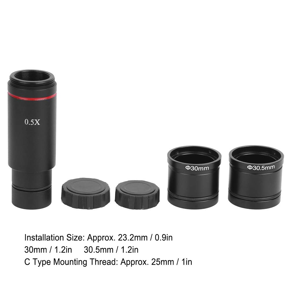 Adapter C-Mount 0.5X Microscope 23.2mmcompatible con 30mm e 30.5mm - Dettaglio