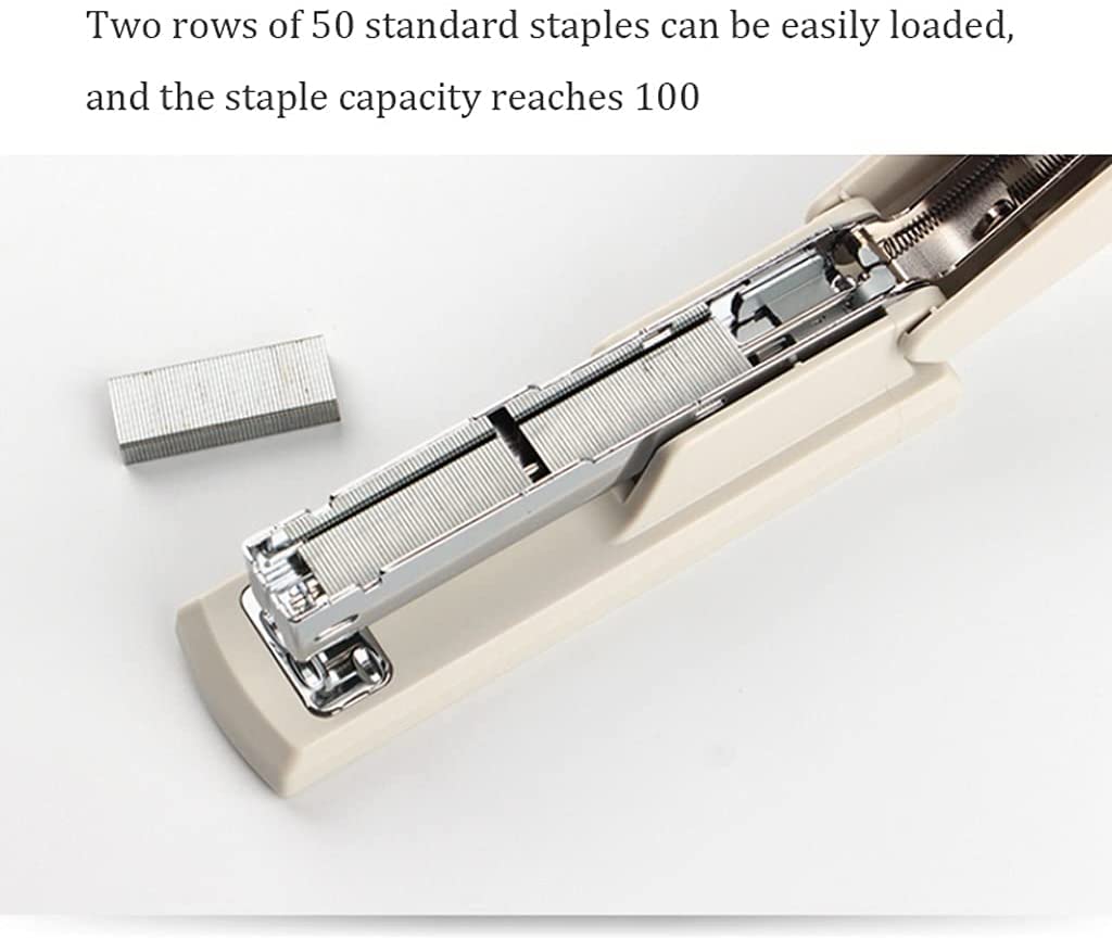 Manueller Hefter for den Heimgebrauch, Büro, großer, müheloser Desktop-Hefter mit einer Kapazität von 20 Blatt, einfach zu ladende ergonomische