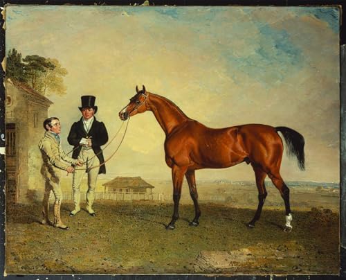 Pinturas murales retro de carreras de caballos Skiff a Bay lienzo decorativo de 60x90cm