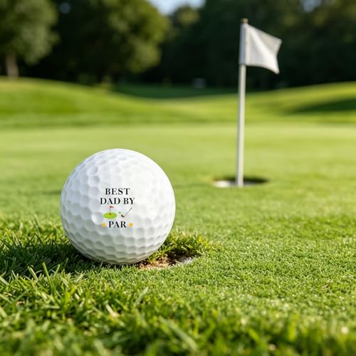 KINMES Engraved Best Dad Golf Ball