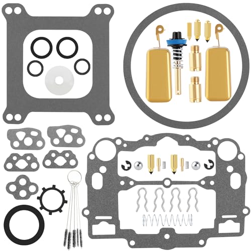QAZAKY Carburetor Rebuild Kit Compatible with Edelbrock 1400 1404 1405 1406 1407 1409 1411 1477 Automotive 500 600 650 700 750 800 CFM Weber Marine Carb Mercruiser 809064 Carter 9000 Series AFB 4 BBL