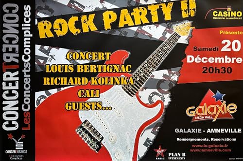 Affiche Rock Party Cali Bertignac poster géant 80x120 déco murale musique
