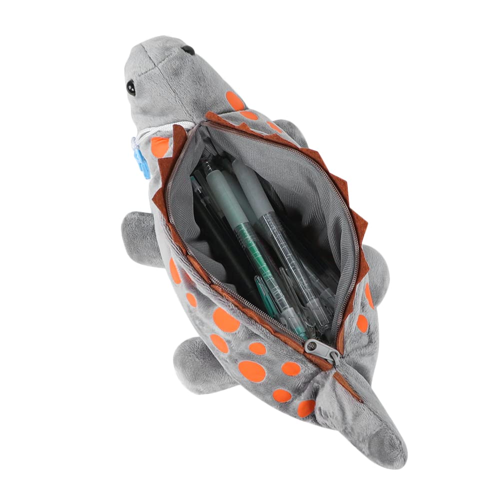 Kids Dinosaur Pencil Case 3D Plush Pen Bag Cute Animal Soft Pencil Box Children Zipper Pen Pouch Large Capacity Pencil Holder Novelty Stationery Organiser Storage Bag Birthday Gift for Boys Girls - Image 4