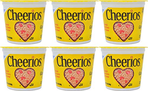 Cheerios Breakfast Cereal, Six Single-Serve 1.3oz Cups(6-Pack)