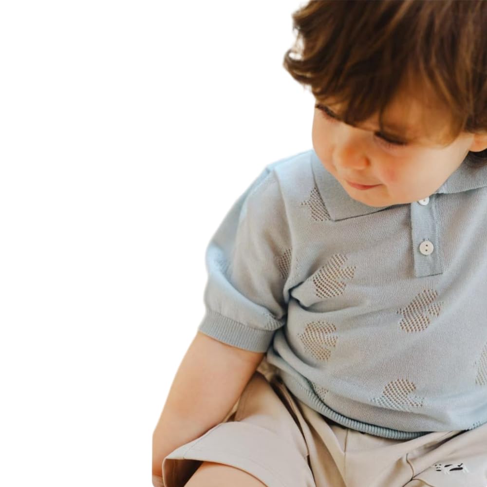 CYBHSM Dziecięca koszulka polo z krótkim rękawem, odzież dziecięca, chłopięca i dziewczęca, koszulka z krótkim rękawem, letnia odzież, top