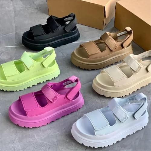 Design Summer Thick-soled Casual Sandals Women Versatile Comfortable Open-toed Beach Shoes Solid Platform Shoes2