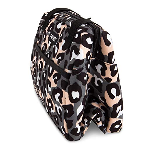 PackIt Lancheira Hampton congelável, cinza leopardo selvagem