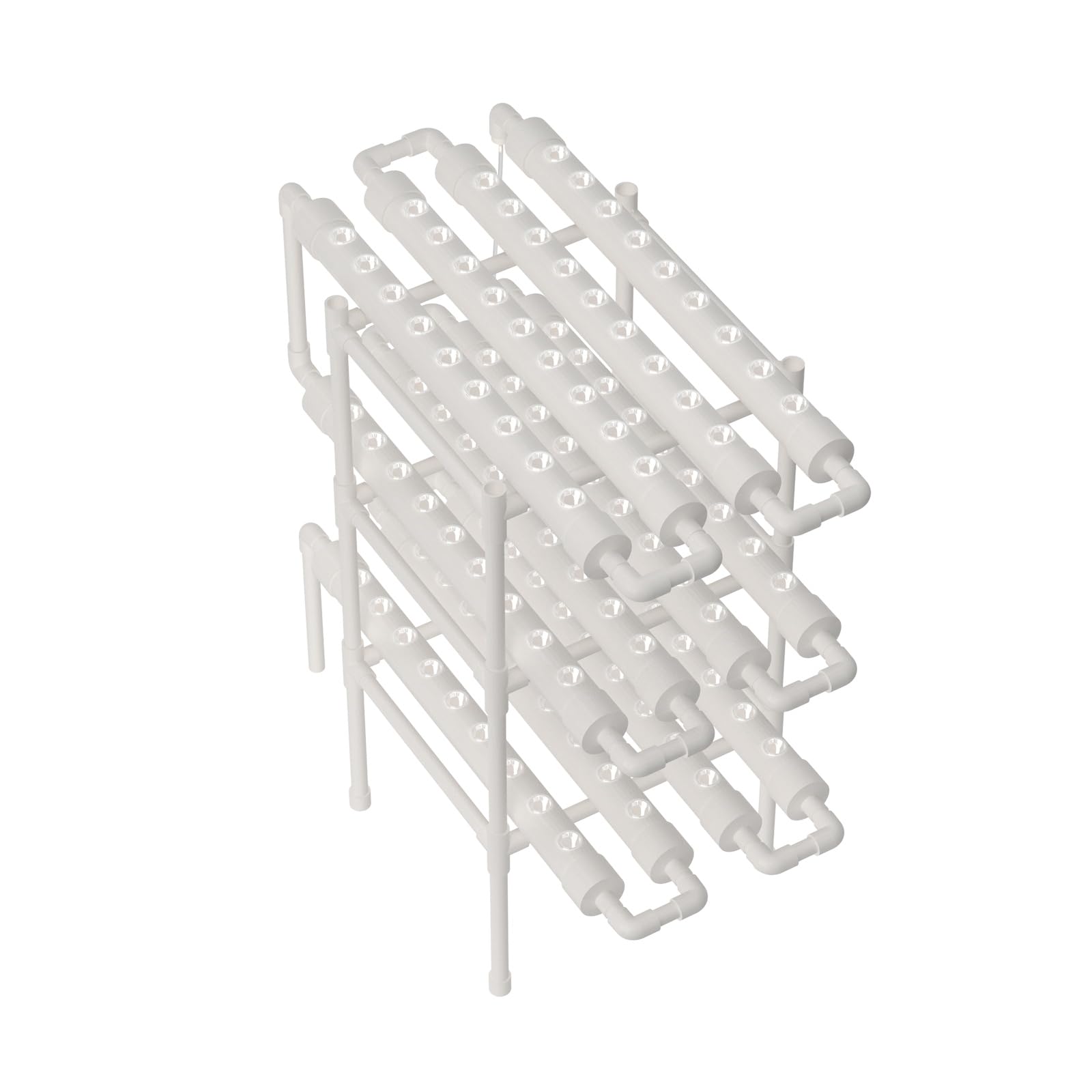 Treeisland Kit e Sistemi di Coltura Idroponica, 108 Piante Sistema Idroponico in PVC a 3 Strati per Sistema Piante