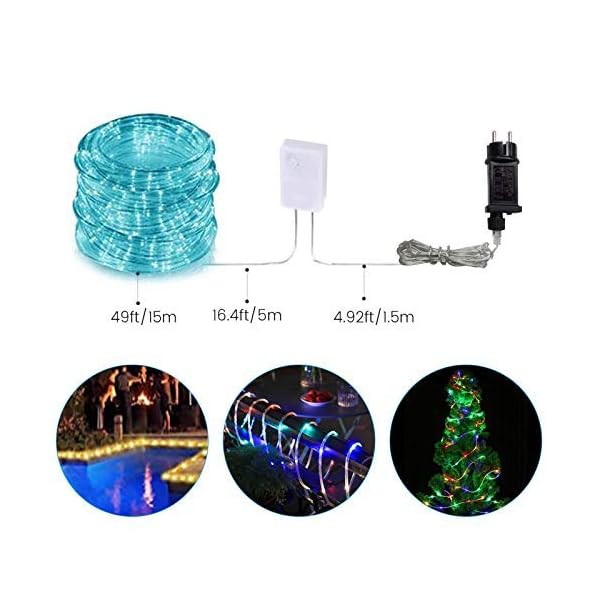 WOWDSGN 15M 150LEDS Lichterschlauch mit Fernbedienung,Lichterkette, 16 Farben und 4 Leuchtmodi, Strombetrieben… – Bild 7