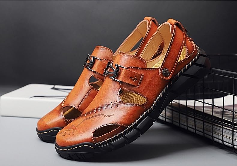 A Pair of Summer Sandals, Trendy Open Toed Loafers, Beach Vacation,Great for Driving and Walking Casual Sandals Beach Shoes3