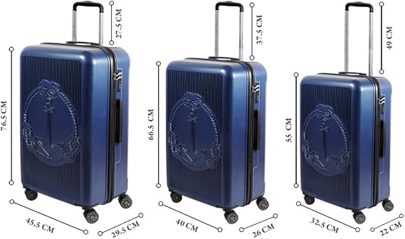 Biggdesign Ocean Navy Blue Oversized 28'' Suitcase
