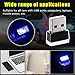 Augeny 4 PCS USB LED Car Interior Atmosphere Lamp, Plug-in USB Decor Night Light, Portable Auto Ambient Lighting Kit, Universal Vehicle Interior Accessories for Most Cars (Blue)