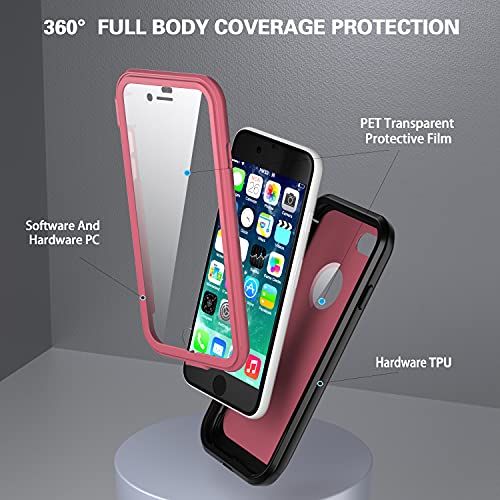Impactstrong Iphone 7/8 Case, Ultra Protective Case With Built-In Clear Screen Protector Full Body Cover For Iphone 7 2016 /Iphone 8 2017 (Pink) #TOP7