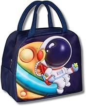 Bolsa Térmica Infantil para Lanche, Design de Animais Fofos, Alça Dupla, Ideal para Escola e Passeios (ASTRONAUTA)