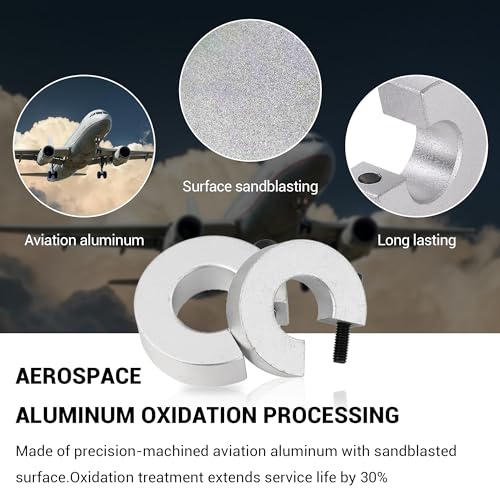 YIMATEECO SBR16 Linearschienen Anschlagsicherungsring, 4 Stück SBR Linearer Schienenstopper Limit Fester Ring Klemmwellenkragen mit Stellschraube CNC Teile für DIY 3D-Drucker Maschinen (4er-Pack)