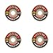 Spitfire Wheels Formula Four Conical Full White/Red Skateboard Wheels - 58mm 101a (Set of 4)