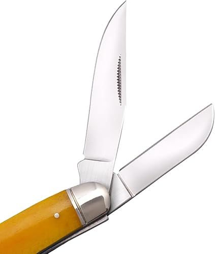 Miniatura 10 de Cold Steel Gentlemen's Stockman Versatile Practical Durable Compact Pocket Folding Knife - 3 Blades Bone Handle Slip Joint Lock