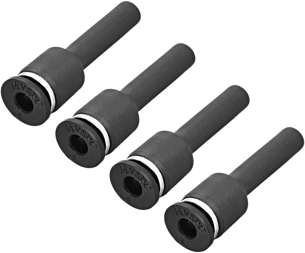 uxcell 4mm Push Lock Tube Fitting, End OD 6mm Quick Link