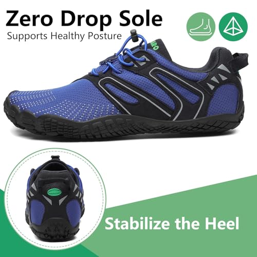Image of SAGUARO Womens Mens Barefoot Shoes Minimalist Trail Runner Wide Toe Box Zero Drop Outdoor Cross Training Shoe