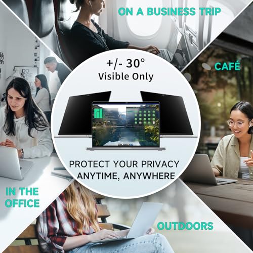 Image of Magnetic Privacy Screen for MacBook Air /Pro 13 Inch (2016-2022, M1, M2),Removable Anti Glare Blue Light Filter for Mac 13.3In Laptop Privacy Filter Shield Protector