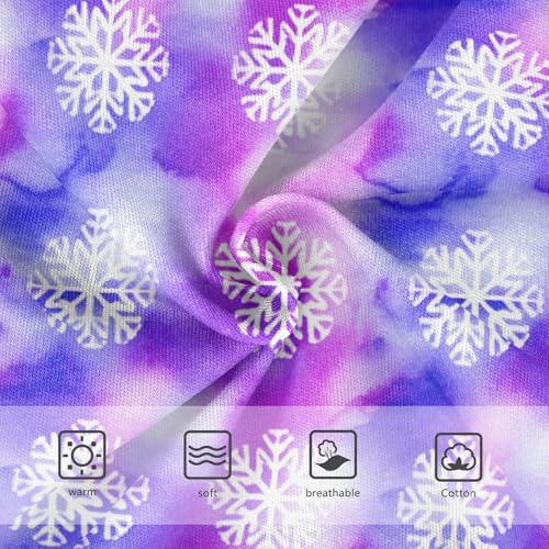 Joisal Cotton Girls Underwear Toddlers White Snowflakes Purple Pink Little Girl Panties Personalized Briefs Undies Kids 2t3